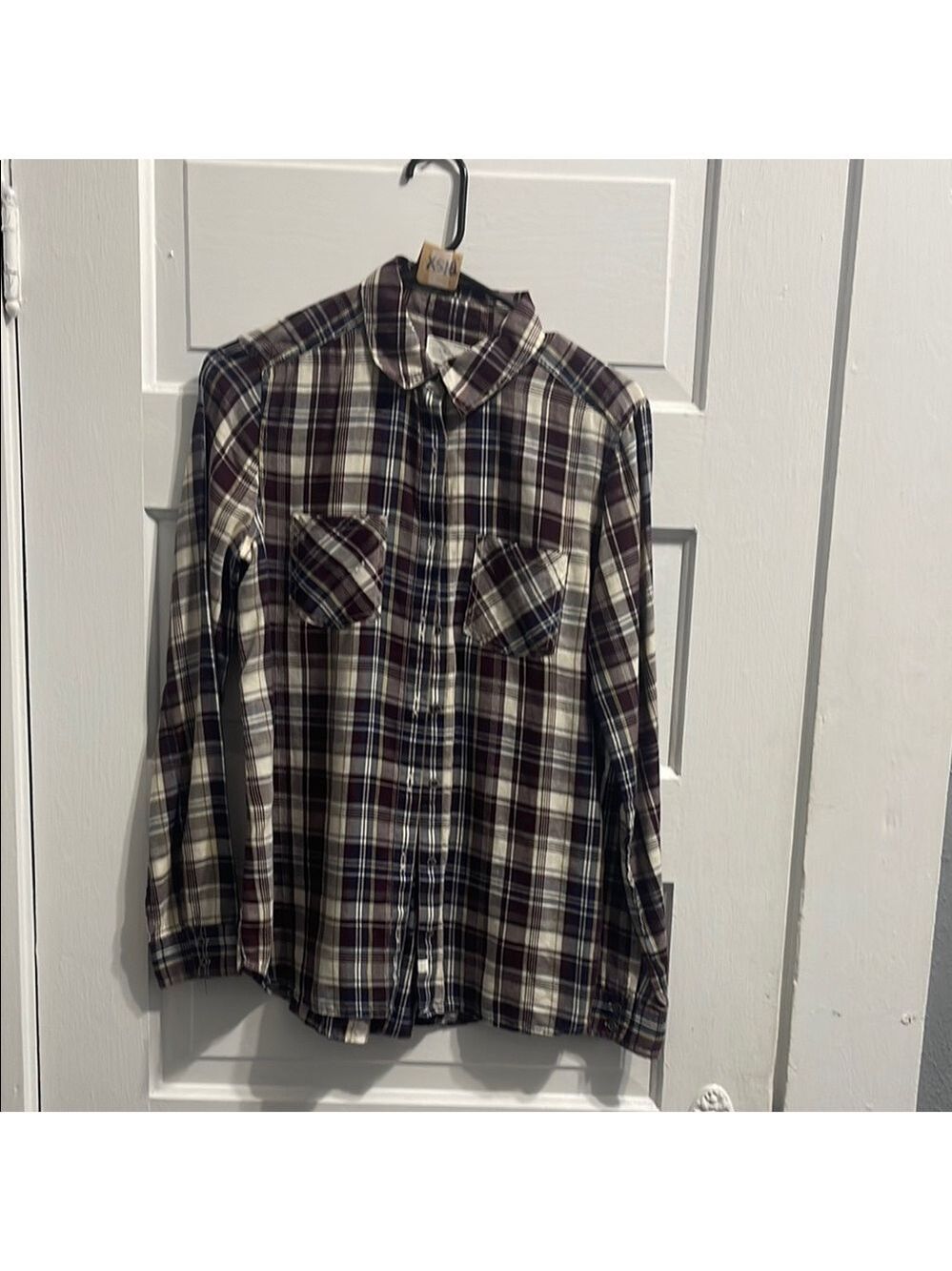Caslon White and Purple Button Down Shirt Versatile Design - Picture 2 of 5